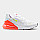 Womens Air Max 270 Sneakers in White & Orange