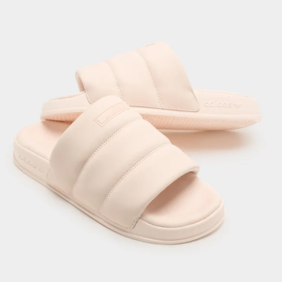 Womens Adilette Essentials Slides in Wonder Quartz